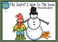 the jacket i wear in the snow story sequence is shown with an image of a child and a snowman