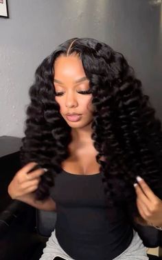 Crimped Hairstyles Black Women, Crimps Hairstyles For Black Women, 13x6 Lace Frontal Wig, Hair Ponytail Styles, Hair Crush