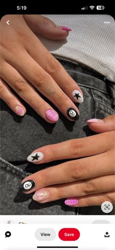 Cute And Easy Short Nail Designs, Cute Nails That Match With Everything, Short Almond Nails Simple Designs, Sue Bagley Nails, Short Nail Designs No Tips, Cute School Nail Ideas, Gel C Nail Designs, Gel X Simple Design, Fun Nail Ideas Almond Shape