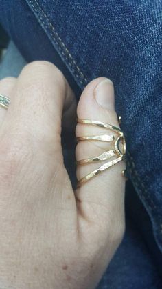 Pulgar anillo férula chapado en oro 14 k Gold Open Ring Jewelry With Ring Detail, Thumb Ring, Just In Case, Jewelry Inspiration, Ring, Gold