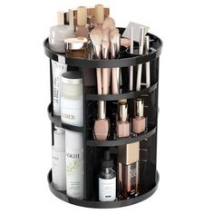 Makeup organizer is designed with 8 adjustable heights, and the insert trays can be adjusted according to the height of the organized items, ensuring that the skincare organizers can hold almost items. The chassis is equipped with silent steel balls to ensure the lazy susan organizer rotating smoothly and noiseless. In addition, there are non-slip pad at the bottom that keep it rotated stable, and convenient to pick items. It only takes seconds to assemble the dresser organizer, and it is equipp Make Up Desk, Spinning Organizer, Rotating Makeup Organizer, Dresser Bathroom, Beauty Organization, Cosmetic Display, Bathroom Countertop, Skincare Organization, Bathroom Storage Organization