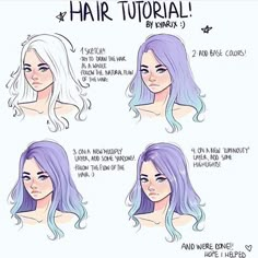 an app that shows how to draw hair for girls with purple hair and blue eyes