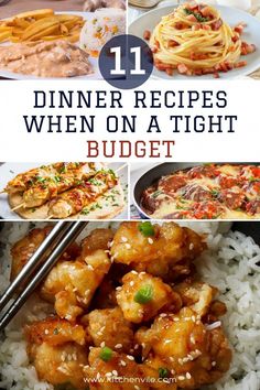 the best dinner recipes to try when on a tight budget, including chicken and rice