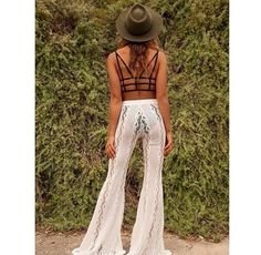 White Summer Festival Cover-up, Breezy White Festival Cover-up, Bohemian White Festival Swimwear, Bohemian White Cover-up For Festival, Bohemian Off-white Sets For Festivals