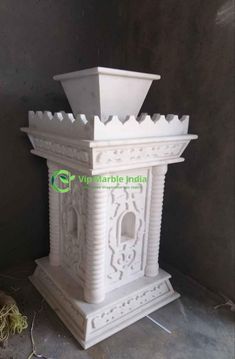 Tulsi Mandir, mandir, carved marble temple, marble pooja Marble Mandir, Marble Temple, Victoria Memorial, Marble Home, Pooja Mandir, Temple Art, Home Temple