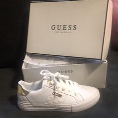 Brand New , Excellent Condition Guess Shoes For Women, White Guess Bag, White Guess Sneakers, Guess Heels Black, Guess Sneakers, Guess Shoes, Athletic Shoes, Color White, Size 6