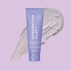 Generation Clay Takes It A Step Further Each Clay Mask Is Infused With The Most Ancient And Effective Of Natural Detoxing Remedies. Looking To Add Radiance To Your Skin, Sans Makeup? Our Generation Clay Ultra Violet Brightening Purple Clay Mask’s Got You. It Is Packed With Australian-Sourced Superfruit, Davidson Plum A Gentle, Natural Version Of Skin-Exfoliating Alpha-Hydroxy Acid (Aha). The Hardworking Beauty Hero Helps To Rejuvenate Dull, Tired Skin While Lightening Dark Circles And Pigmentati Charcoal Clay Mask, Pink Clay Mask, Clay Set, Pink Mask, Brightening Mask, Clay Face Mask, Clay Faces, Fade Dark Spots, Skin Care Mask