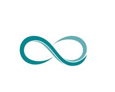 the letter o is made up of two wavy lines, and it looks like an infinite symbol