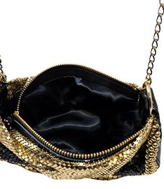 Madison Maison Laura B Black/Gold Raquel U Bag Luxury Mobile Phone Pouch Bag, Luxury Crossbody Pouch With Detachable Handle, Luxury Crossbody Mobile Phone Pouch, Luxury Pouch Baguette Bag With Phone Pocket, Black Handheld Bag With Dust Bag Included, Luxury Black Satchel Pouch, Luxury Black Bucket Shoulder Bag, Luxury Black Hobo Shoulder Bag, Luxury Black Shoulder Bag Pouch