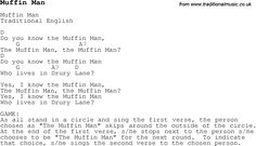 a screen shot of a text message with the words muffin man written below it