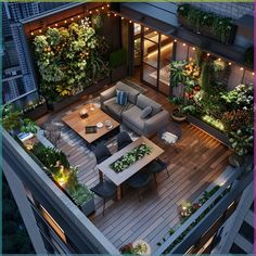 an aerial view of a living room and dining area in a high rise apartment building