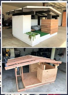 Looking for the perfect outdoor dog kennel? Look no further! These ideas will help you choose the perfect one for your pet. Outdoor Dog Kennel, Plan Villa, Dog House Plans, Outdoor Dog House, Dog House Diy, Classic Villa, Dog Kennel Outdoor, Villa Plan, Front Porch Ideas For Mobile Homes