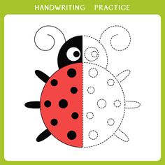 a ladybug drawing practice sheet for kids