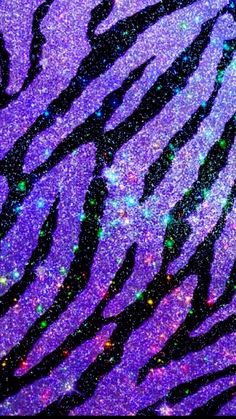 purple and black zebra print with glitter on it