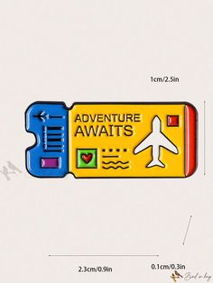 an airplane ticket with the words adventure awaits on it