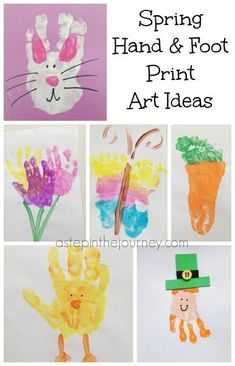 hand and foot art ideas for kids to make