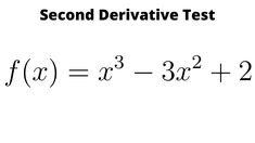 an image with the words second derivative test