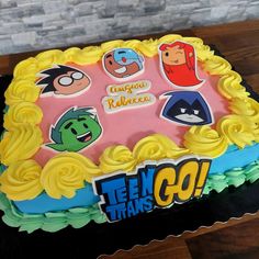 Teen Titans Go! Torta per la dolcissima Rebecca. Torta classica, pan di spagna panna e nutella, decorata con panna colorata e stampe su zucchero. Il logo è creato a mano ❤️❤️ #teentitansgocake #teentitansgo #cakedesignrona #pasticceriaroma Teen Titans Cake, Gumball Party, Star Fire, Diy Science Experiments, Colorful Invitations, Cartoon Cake, Diy Science, Creative Birthday Cakes