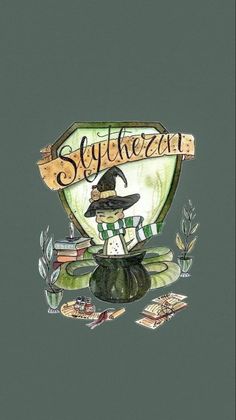 an illustration of a sign that says slybeean with a wizard hat on it