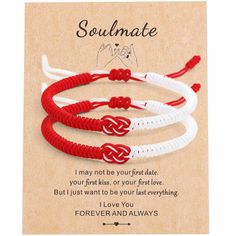 Couple Boyfriend, Couples Bracelets, Beautiful Meaning, Element Design, Red String, Knot Design, White Bracelets, I Love You Forever, Couple Bracelets