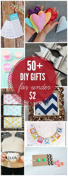 the top 50 diy gifts for under $ 2, including crafts and sewing supplies