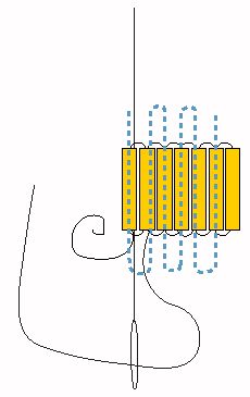 the diagram shows an electric device with four batteries attached to it and two wires connected to each other