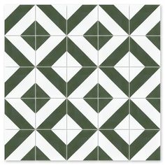 a green and white tile pattern