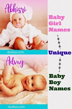 three baby girl names in different colors