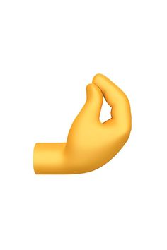 an orange plastic hand with one thumb extended up and the other pointing upward to the side