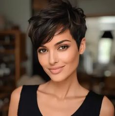 Pixie haircuts are famous for being the it style for when you’re having a serious life change or just need a huge confidence boost. It really creates a whole new you! This dashing and daring Stacked Inverted Bob, Inverted Bob Haircut, Hair Dye Color Ideas, Chin Length, Chin Length Bob, Chin Length Hair, Asymmetrical Bob, Inverted Bob, Short Bob Haircuts