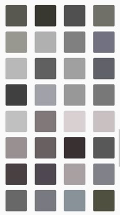 several different shades of gray and black are shown in this image, with the same color scheme