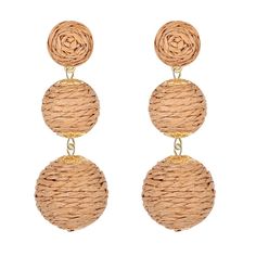 PRICES MAY VARY. Handmade rattan earrings-- nice straw wicker earrings set, including different colors rattan earrings, each pair of rattan earrings is handmade and delicately designed meet your different needs and make you more attractive. Comfortable material--We use rattan material to do to make sure they have perfect comfortable wear feeling when they on your ears, you could wear them all day long. Lightweight earrings--each pair of woven rattan drop earrings weighs only about 12g/Pair, the Raffia Earrings, Rattan Earrings, Rattan Material, Pom Pom Earrings, Beads Pendant, Earrings Summer, Earring Trends, Summer Earrings, Bohemian Summer