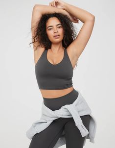 OFFLINE By Aerie Real Me Low Key Longline Sports Bra Athleisure Capsule, Work Out Plan, Brand Photoshoot Ideas, Aerie Bras, Boot Cut Leggings, Aerie Real, Offline By Aerie, The Glow Up, Test Shoot