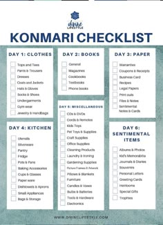 a printable kommari checklist for the day