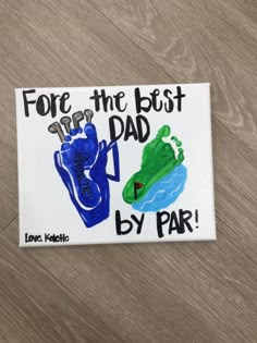 a sticker that says, for the best dad by par