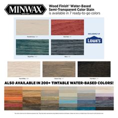 wood finish water based flooring samples in various colors and sizes, with the text below it