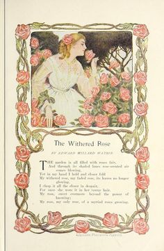 an advertisement for the whimered rose, with a woman holding roses in her hand