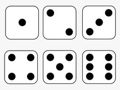 Number Clipart, Picture Black And White, Yard Dice, Dice Template, Shapes Preschool, Family Party Games, Fine Motor Skills Activities, Motor Skills Activities