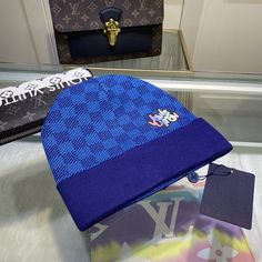 Louis Vuitton Beanie In Blue LV Headwear Louis Vuitton Bonnet, Louis Vuitton Winter Hat, Lv Beanie Uk Drip, Lv Scarf Blue, Louis Vuitton Bag Blue, Dior Shirt, Gucci Shirt, Chanel Shirt, Louis Vuitton Shirt