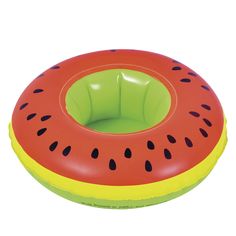 an inflatable watermelon float on a white background