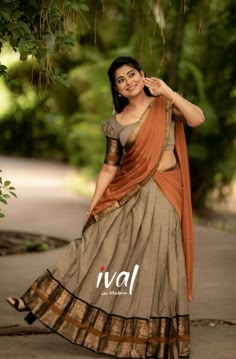 Pavadai Thavani, Long Skirt Top Designs, Silk Saree Blouse Designs Patterns, Long Skirt And Top, Simple Saree Designs