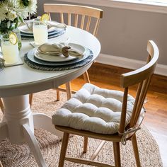 madrid gingham dining room chair cushions in natural on windsor chairs at farmhouse dining table Gingham Dining Chairs, Natural Dining Chairs, Dining Chair Pads, Checked Fabric, Martin House, Nook Ideas, Keeping Room, Room Renovation, Room Redo