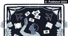 an illustration of a man throwing money into the air with his hands in the air