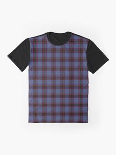 a green and blue plaid t - shirt with black sleeves