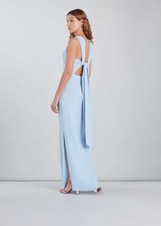 Chic Wedding Style, Light Blue Tie, Beautiful Bridesmaid Dresses, Chic Maxi Dresses, Dress Light Blue, Perfect Bridesmaid Dress, Feminine Details, Spring Capsule Wardrobe