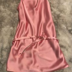 Never Worn Women’s Zara Pink Satin Dress With Attached Belt With Dangling Heart Sz Small Feminine Silk Sleep Dress, Pink Satin Sleep Dress, Elegant Pink Sleep Dress, Feminine Mini Sleep Dress, Zara Pink Daywear Dress, Zara Pink Dress For Daywear, Zara Pink Sleeveless Slip Dress, Feminine Zara Sleeveless Slip Dress, Feminine Sleeveless Zara Slip Dress