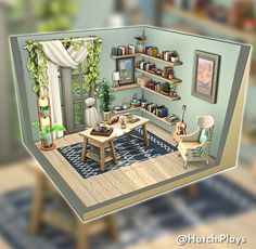 The Sims 4 Art Studio, Sims Building Cc, Sims Free Play House Ideas, Sims 4 Interior Design Ideas, Sims 4 Loft, Sims Rooms, Sims4 House, Sims Free Play