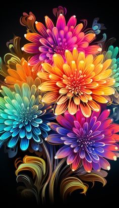 Premium Photo 64D Debbie Macomber, Neon Flowers, Flower Iphone Wallpaper, Cute Flower Wallpapers, Flower Art Images, Colorful Plants, Flower Background Wallpaper, Rose Wallpaper