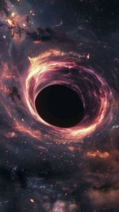 a black hole in the middle of space surrounded by stars