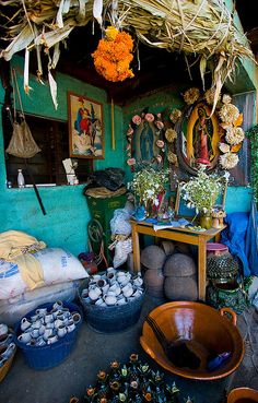 a room filled with lots of pots and bowls